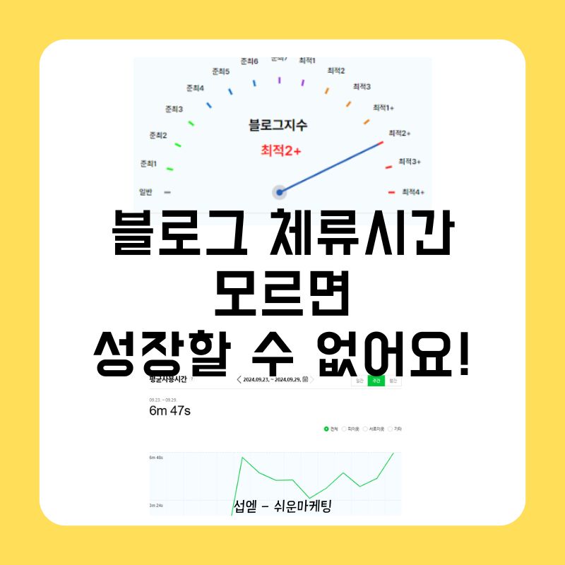 블로그 체류시간 모르면, 성장할 수 없어요!