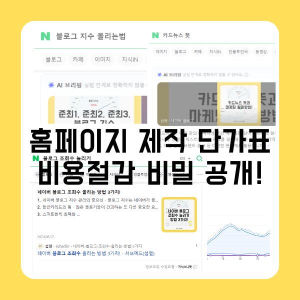 반응형 홈페이지 제작 단가표, 비용절감 비밀 공개!