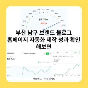 부산 남구 브랜드 블로그 홈페이지 자동화 제작 성과 확인 해보면