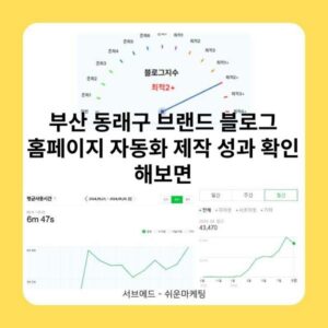 부산 동래구 브랜드 블로그 홈페이지 자동화 제작 성과 확인 해보면