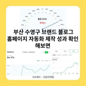 부산 수영구 브랜드 블로그 홈페이지 자동화 제작 성과 확인 해보면