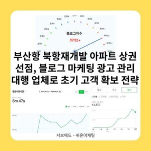 부산항 북항재개발 아파트 상권 선점, 블로그 마케팅 광고 관리 대행 업체로 초기 고객 확보 전략