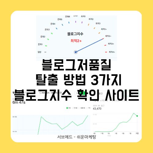 블로그저품질 탈출 방법 3가지와 블로그지수 확인 사이트