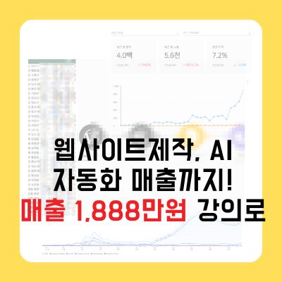 웹사이트제작, AI와 자동화로 매출까지!