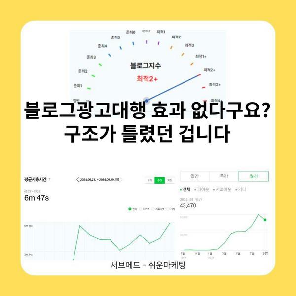 블로그광고대행 효과 없다구요? 구조가 틀렸던 겁니다