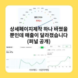 상세페이지제작 하나 바꿨을 뿐인데 매출이 달라졌습니다 (퍼널 공개)