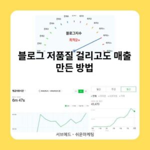 블로그 저품질 걸리고도 매출 만든 방법